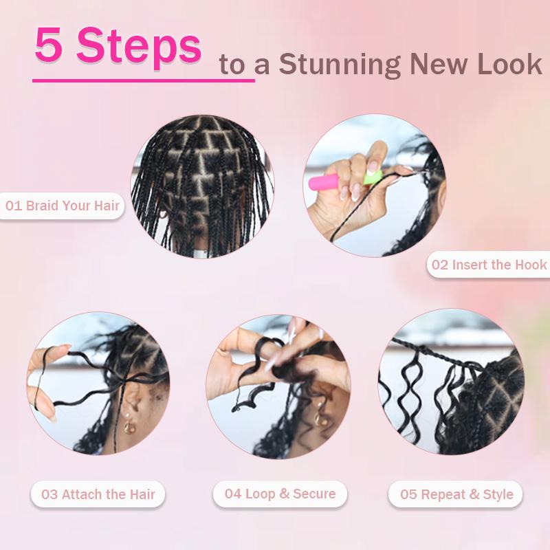 StariaHair Burmese Curly Feather Crochet Human Hair Extensions 100% Virgin Hair Crochet Braid For Miracle Knots Natural Black