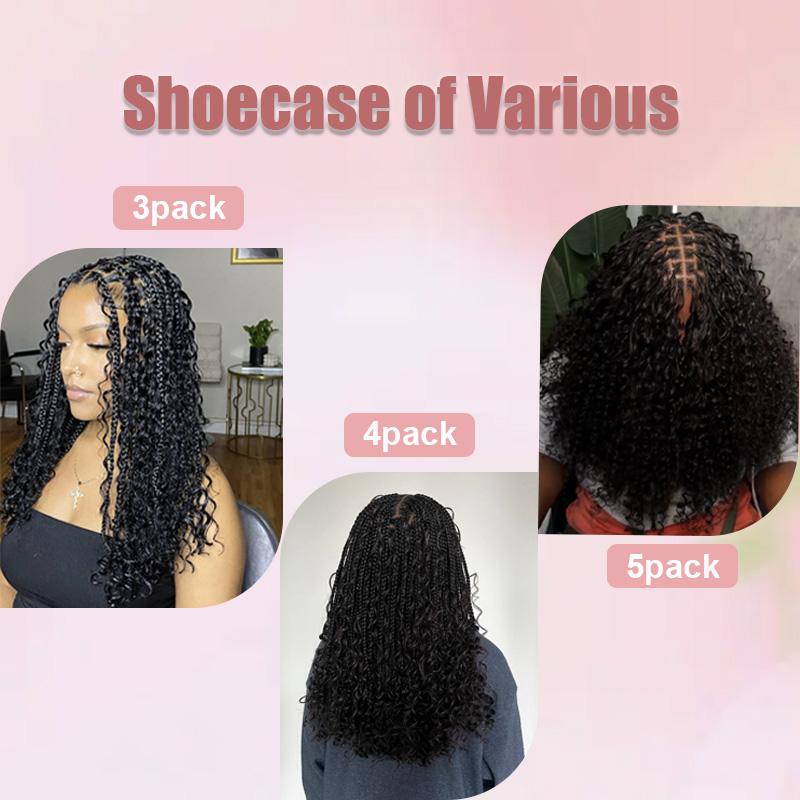 StariaHair Burmese Curly Feather Crochet Human Hair Extensions 100% Virgin Hair Crochet Braid For Miracle Knots Natural Black