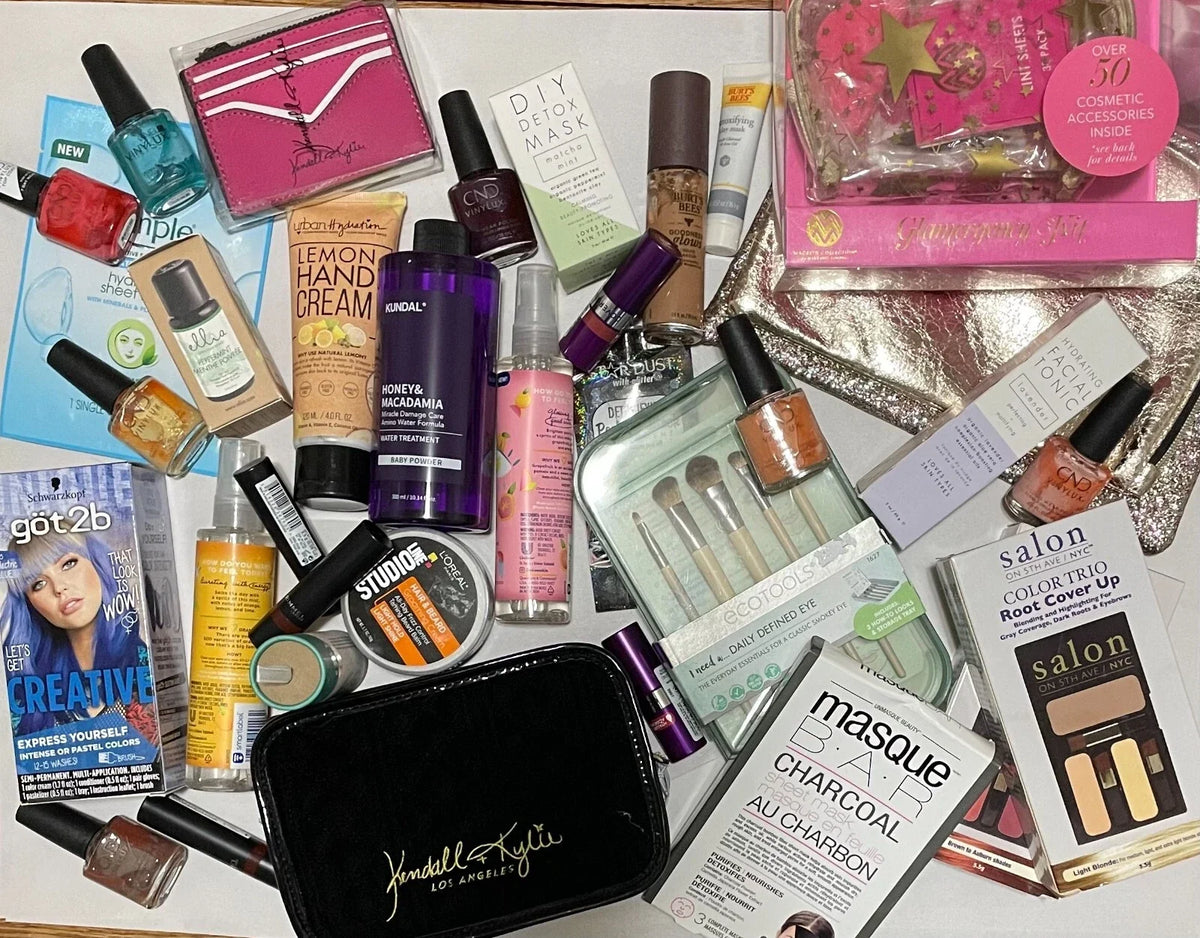 Mystery Beauty Box – 25 New & Sealed Brand-Name Cosmetics (Random Assortment)