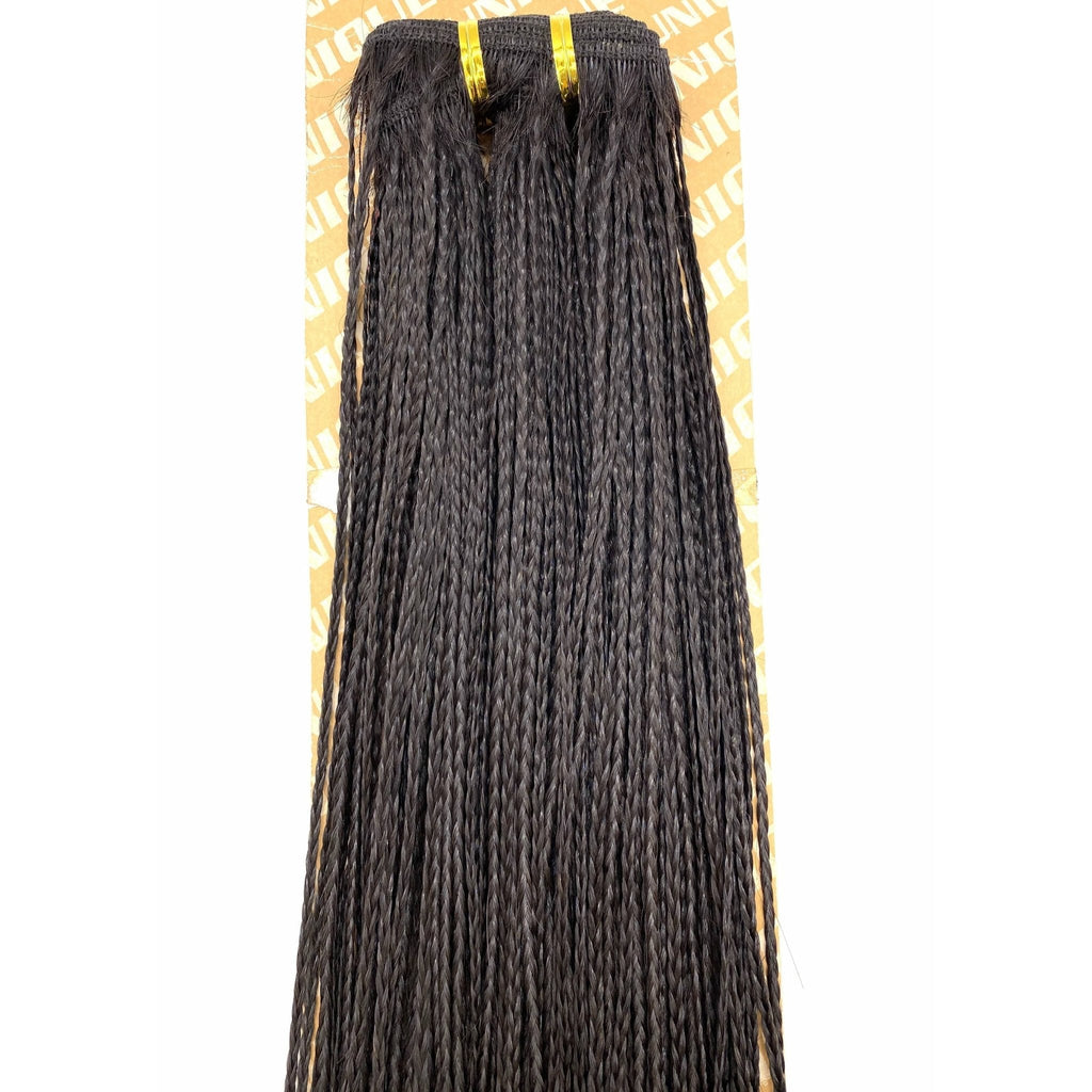 Unique Micro Braid 14" T1B Burgundy / 100% Human Hair