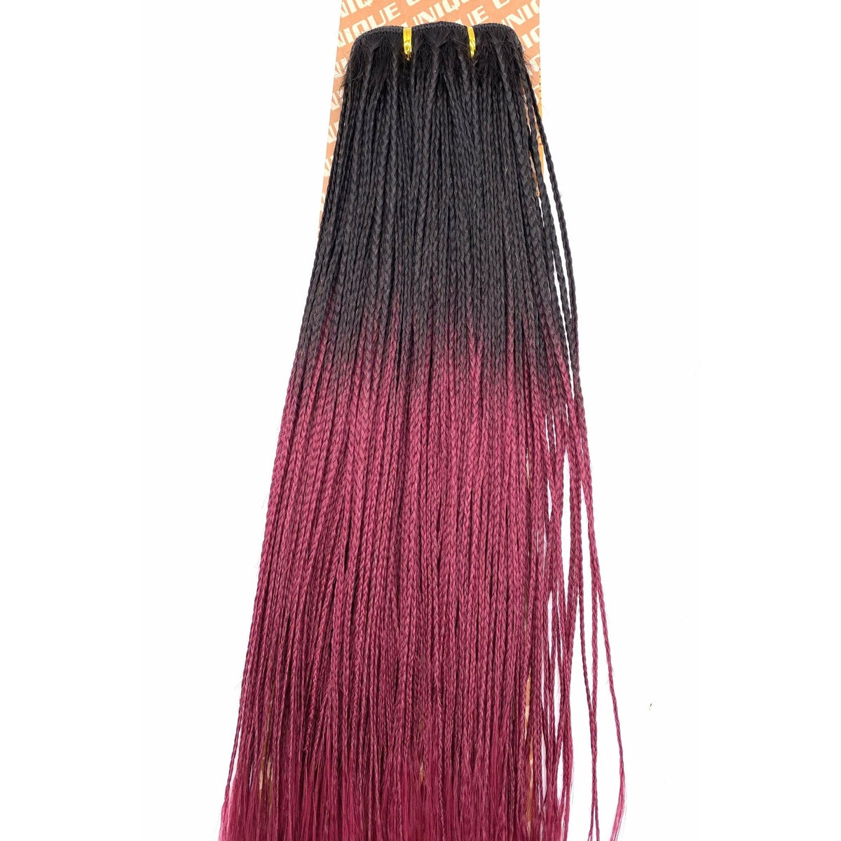 Unique Micro Braid 14" T1B Burgundy / 100% Human Hair