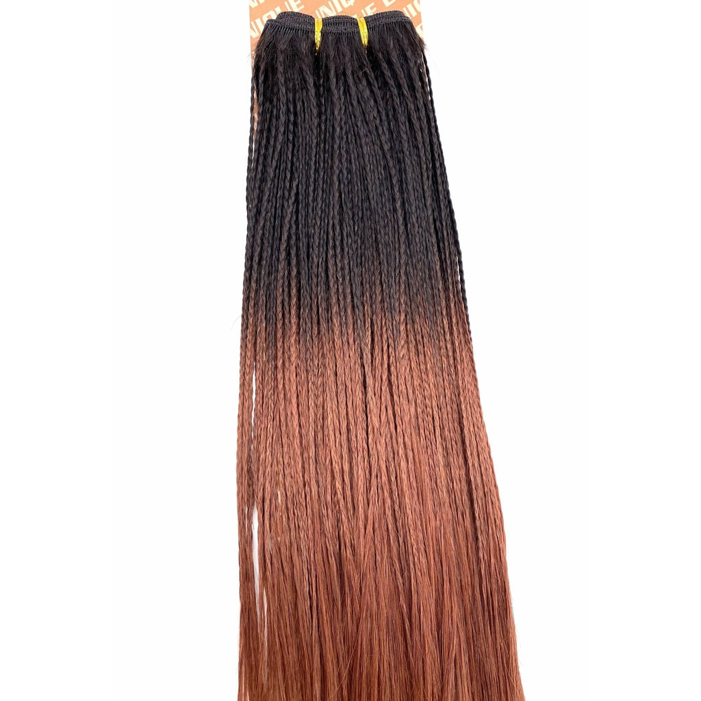 Unique Micro Braid 14" T1B Burgundy / 100% Human Hair