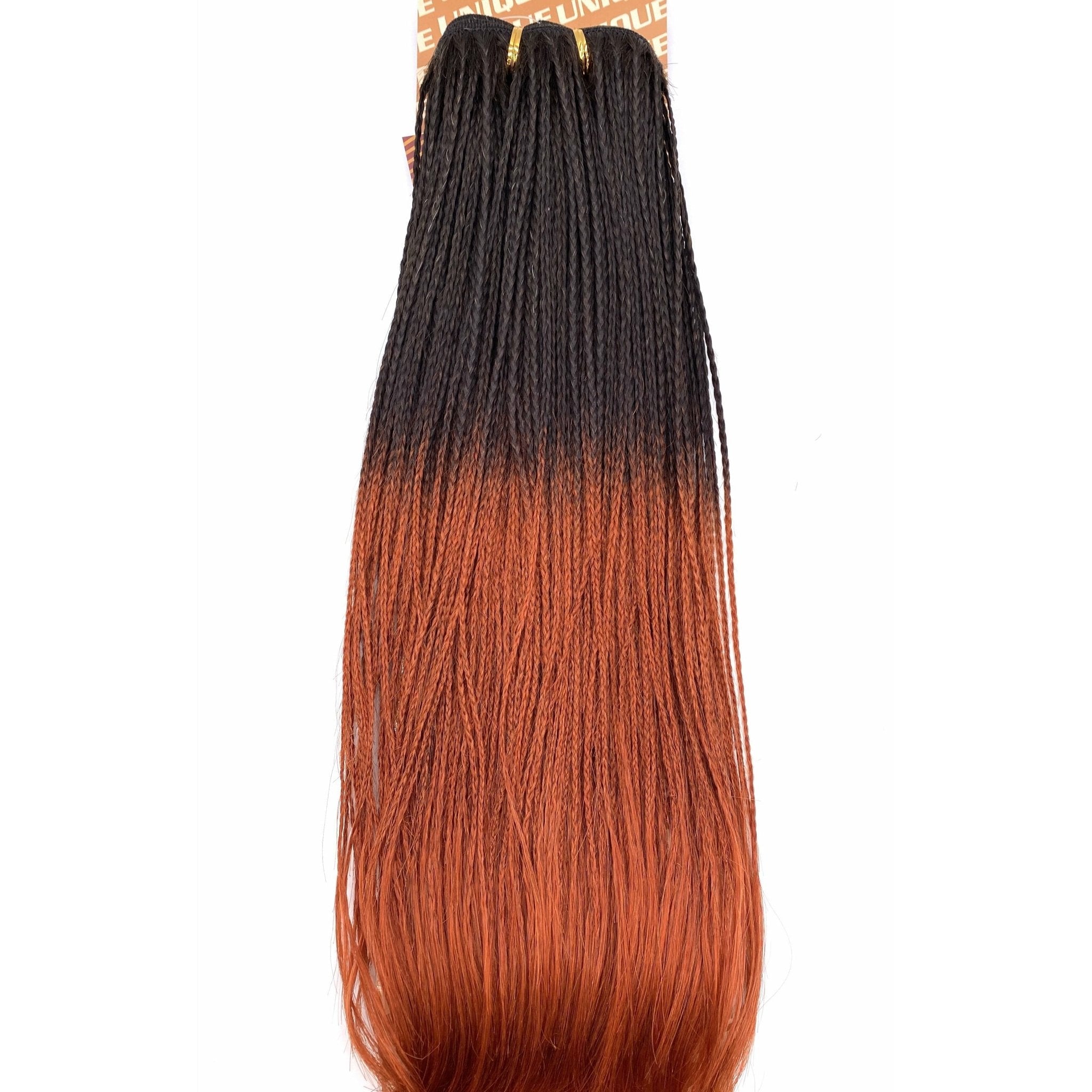 Unique Micro Braid 14" T1B Burgundy / 100% Human Hair